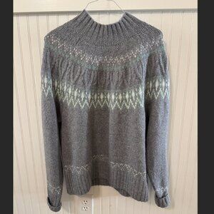 Artelier Nicole Miller Grey Mock Neck Sweater